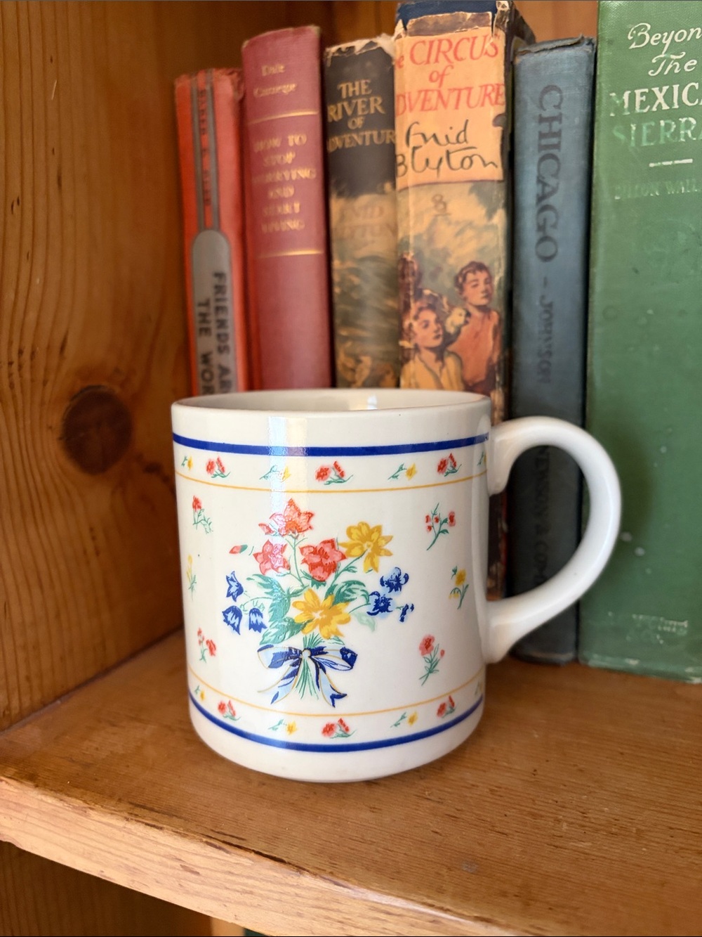 VINTAGE Floral Bouquet Ceramic Coffee Mug